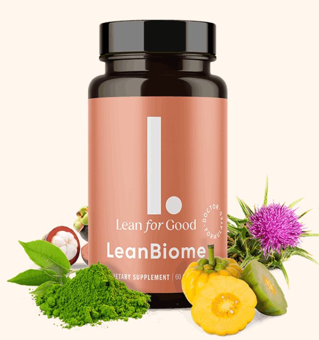 LeanBiome 3 bottle pack — probiotic weight loss supplement by Lean For Good, vegan non-GMO gluten-free