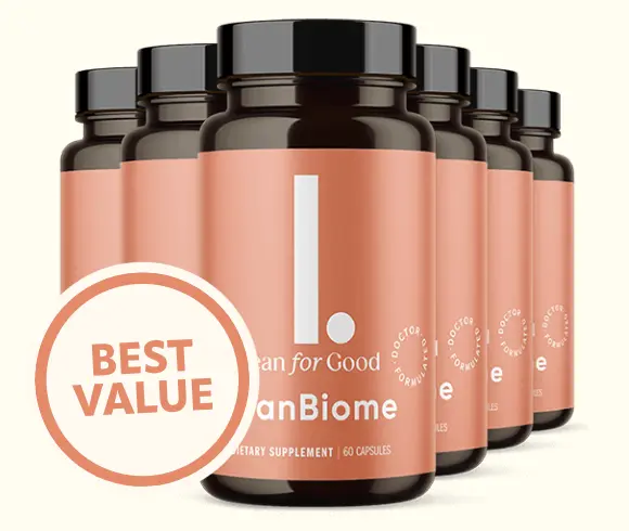 LeanBiome probiotic dietary supplement by Lean For Good — 9 lean bacteria strains for gut health and natural weight loss